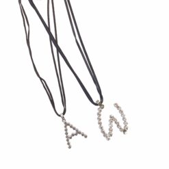 Collana lettere con strass