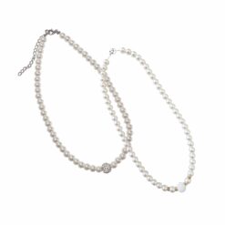 Collana di Perle con Strass Centrale