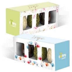 Scatole per uova di pasqua Rabbit collection con finestra laterali PVC