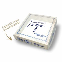 Scatola con base cartonata e coperchio in pvc