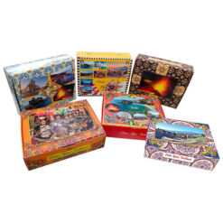 Scatola Folkloristica Sicilia - 300 gr., automontante con foto Sicilia