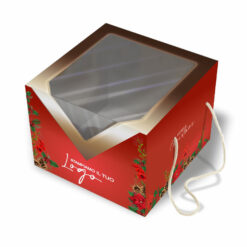 Scatola porta panettone Natalizia con finestra "Exclusive"