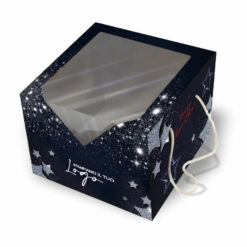 Scatola porta panettone Natalizia con finestra "Exclusive"