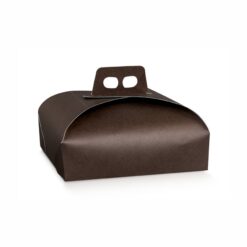 Porta Torta Fibra Marrone - medio
