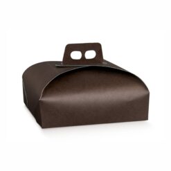 Porta Torta Fibra Marrone - grande