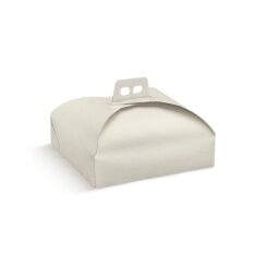 Porta Torta pelle bianco - medio