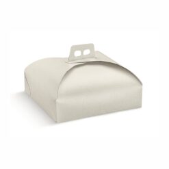 Porta Torta pelle bianco - grande