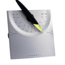 Radio argento con cursore luminoso