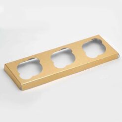 Fondo fustellato pelle oro 270x90 mm