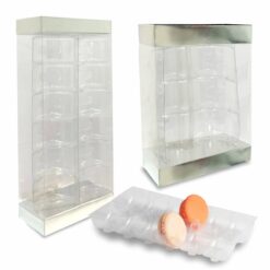 Scatola porta Macarons in pvc con coperchio colorato